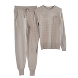 MVGIRLRU Women sweater suit Casual Knitted
