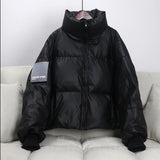 2019 Female Glossy Down Parka Winter Jacket Women
