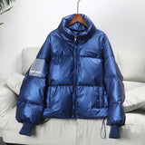 2019 Female Glossy Down Parka Winter Jacket Women