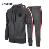 Autumn Men Set 2019 Casual Sportswear Suit Hooded
