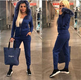 Knitted tracksuit for women Hooded Sweater Casual knitted