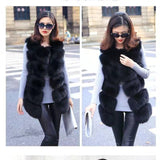 2019ladies new red fox fur vest natural fox fur real fox