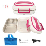 12V 220V Electric Lunch Box Stainless Steel Home Office