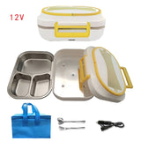 12V 220V Electric Lunch Box Stainless Steel Home Office