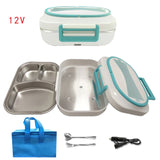 12V 220V Electric Lunch Box Stainless Steel Home Office