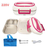 12V 220V Electric Lunch Box Stainless Steel Home Office