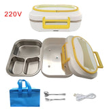 12V 220V Electric Lunch Box Stainless Steel Home Office