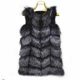 2019ladies new red fox fur vest natural fox fur real fox