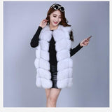 2019ladies new red fox fur vest natural fox fur real fox