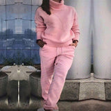 MVGIRLRU Woman Sweater Suits Casual  Knit Tracksuit