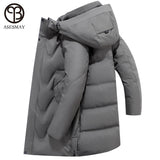 Asesmay white duck down jacket men parkas men‘s