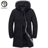 Asesmay white duck down jacket men parkas men‘s