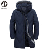 Asesmay white duck down jacket men parkas men‘s