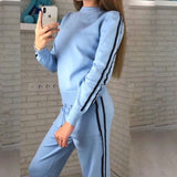 Knitted tracksuit for women Hooded Sweater Casual knitted