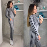 Knitted tracksuit for women Hooded Sweater Casual knitted