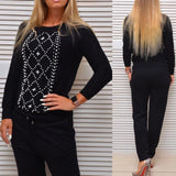 Knitted tracksuit for women Hooded Sweater Casual knitted