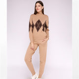 Knitted tracksuit for women Hooded Sweater Casual knitted