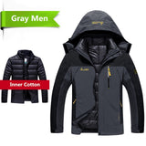 Winter jacket men 2 in 1 outwear thicken warm