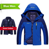 Winter jacket men 2 in 1 outwear thicken warm