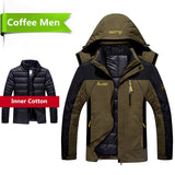 Winter jacket men 2 in 1 outwear thicken warm