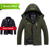 Winter jacket men 2 in 1 outwear thicken warm