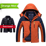 Winter jacket men 2 in 1 outwear thicken warm