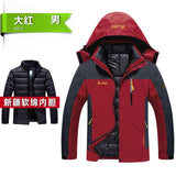 Winter jacket men 2 in 1 outwear thicken warm