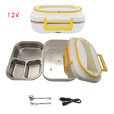 12V 220V Electric Lunch Box Stainless Steel Home Office