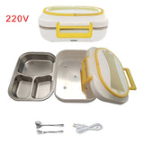 12V 220V Electric Lunch Box Stainless Steel Home Office