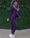 MVGIRLRU Female Knitted suits zipper sweater 2piece