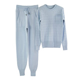 MVGIRLRU Women sweater suit Casual Knitted