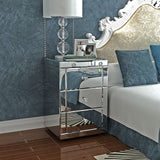 Panana Mirrored Bedside Cabinet/Bedside Table/Chest of 3 Drawers Bedroom Nightstand